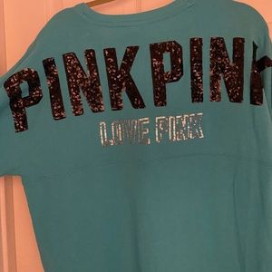 VS Pink sequined long-sleeved light sweater